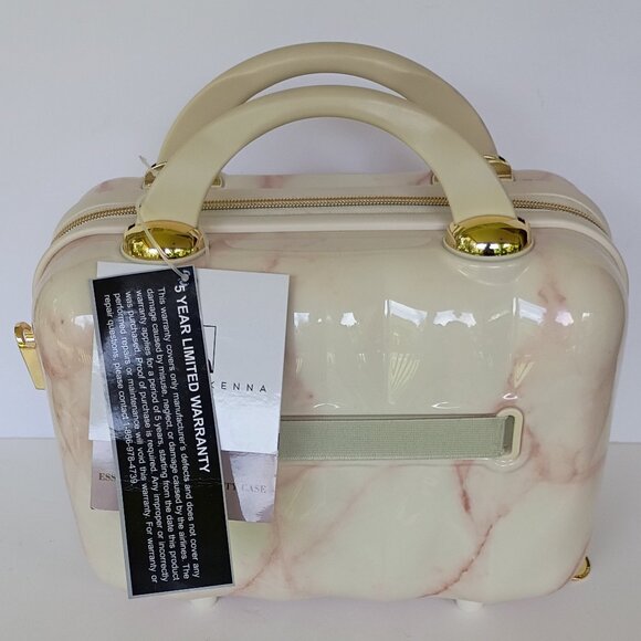 Marcy Mckenna The Essentials Milan Beauty Case Marble Gold hardware Case NWT - Picture 2 of 12